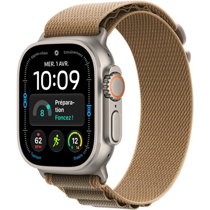 Apple Watch Ultra 4 GPS + Cellular 49 mm Boîtier en Naturel avec Boucle Alpine Désert