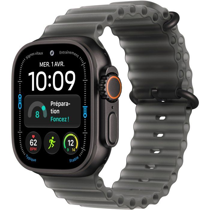 Apple Watch Ultra 4 GPS + Cellular 49 mm Boîtier en avec Bracelet Océan translucide - vue 2