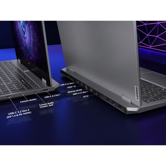 Lenovo LOQ 15IAX9 - PC Portable Gamer 15.6" FHD 144Hz (Intel I5-12450HX, 16Go RAM, SSD 512Go, NVIDIA RTX 4050 6Go, Windows 11) AZERTY Français