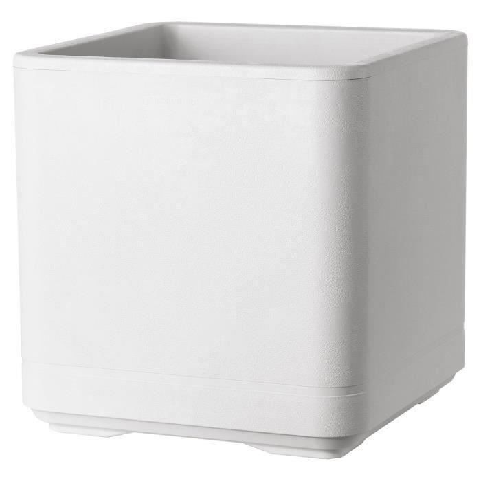 Pot de fleur Cube DEROMA Cosmo A réserve d'eau Roulettes 38 cm