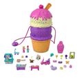 Polly Pocket - Coffret Multifacettes Glace, 3 niveaux et 25 accessoires surprise dont Polly et Lila - Mini-Poupée - Dès 4 ans-4