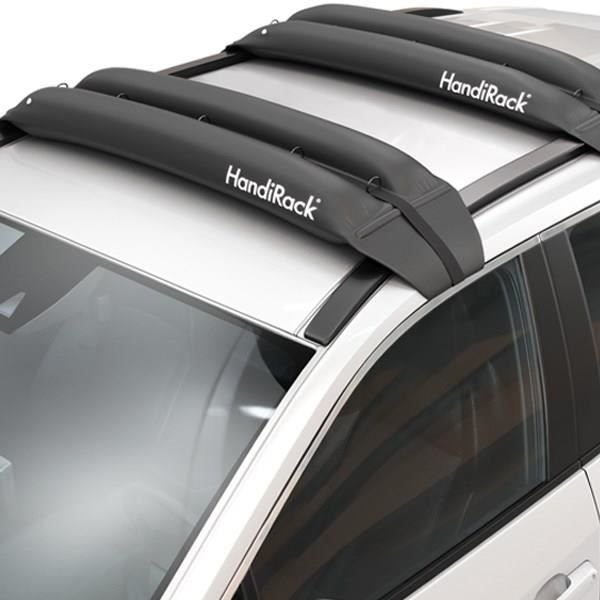 Barres de toit de voiture-1 paire extérieure portable EVA ovale doux barres de toit de voiture barres for la planche de surf Kayak Stand-up Paddle