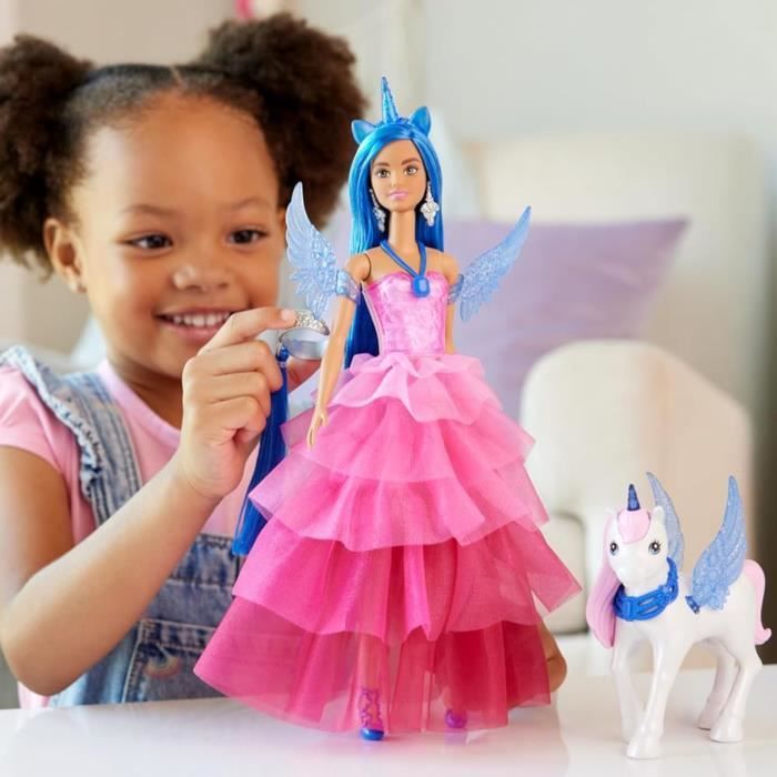 Barbie Princesse Saphir Licorne Poupee 65 ans de Barbie Mattel HRR16