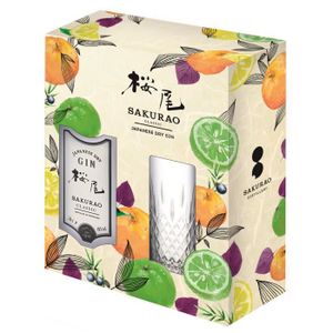 COFFRET CADEAU ALCOOL Sakurao - Coffret Gin Classic 40,0% Vol. 70cl + 1 
