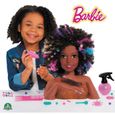Barbie - Tête à coiffer brune coupe afro - Accessoires inclus - Magique - Giochi Preziosi France-0