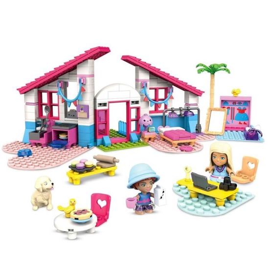 Mega Construx Barbie Maison a Malibu Briques de construction Des 5 ans Cdiscount Jeux Jouets