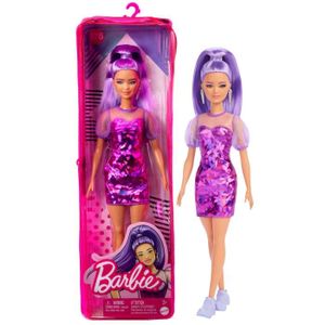 POUPÉE Barbie - Barbie Fashionista Robe Violette - Poupée Mannequin - Dès 3 ans