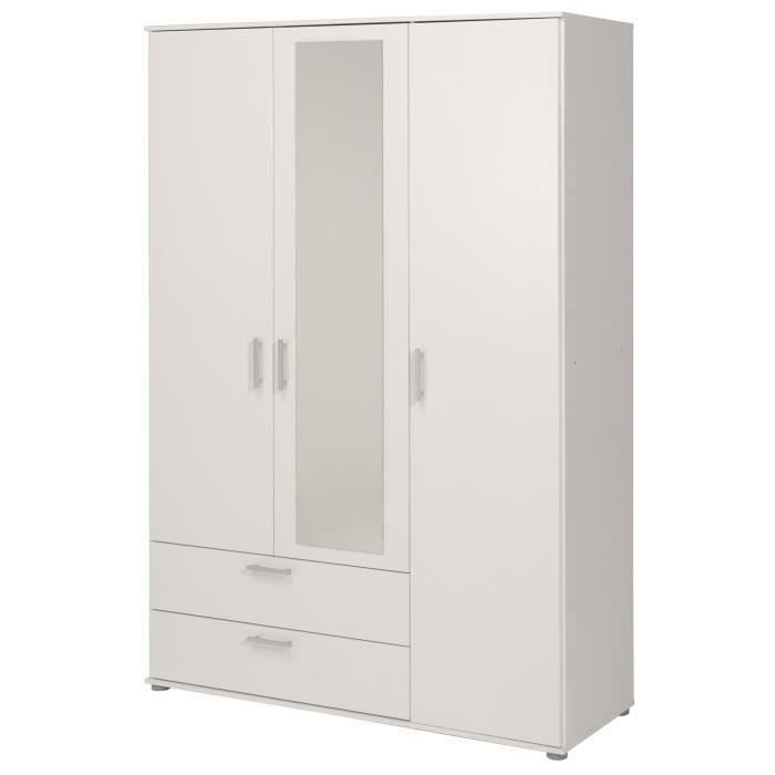 Armoire Blanche Avec Miroir Achat Vente Pas Cher