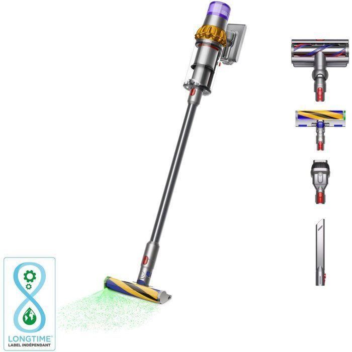 DYSON V15 Detect Absolute - Aspirateur Balai - Puissance 240 AW - Autonomie jusquà 60 min - Brosse avec lumière intégrée