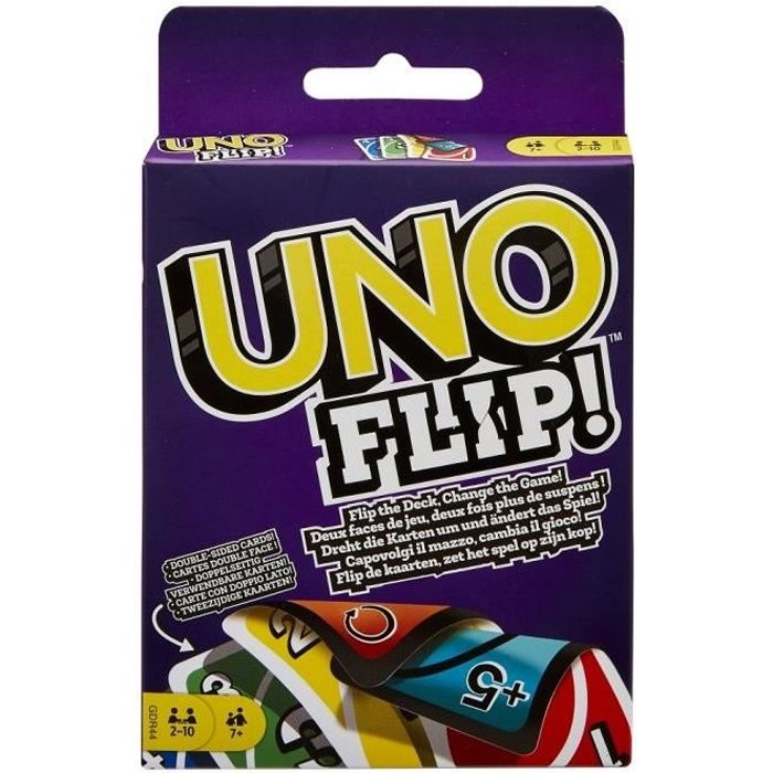 Jeu de Cartes UNO Flip - Mattel Games - Dès 7 ans - Cartes réversibles et  carte Flip pour plus de stratégie - Cdiscount Jeux - Jouets