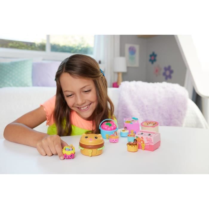 Polly Pocket Coffret Glace Multifacettes – 3 Niveaux, Poupées Polly & Lila, 25 Accessoires, Fontaine D'eau, Lanière, Cadeau Enfant 4+