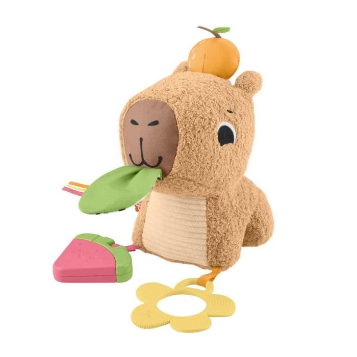 Peluche Anneau De Dentition Et Hochet : Mon Capybara Câlins Mattel - vue 3