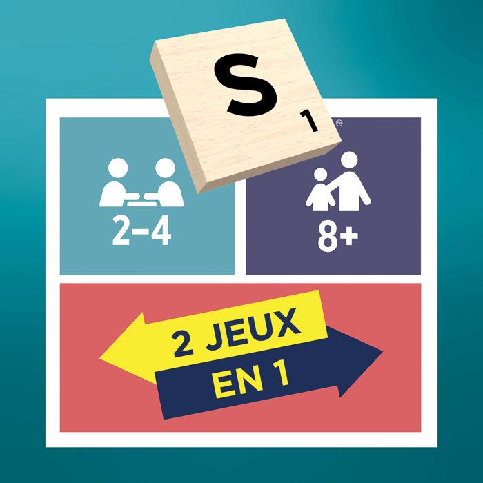 Scrabble Classic 2 en 1 MALJGR63 Jeu de mots