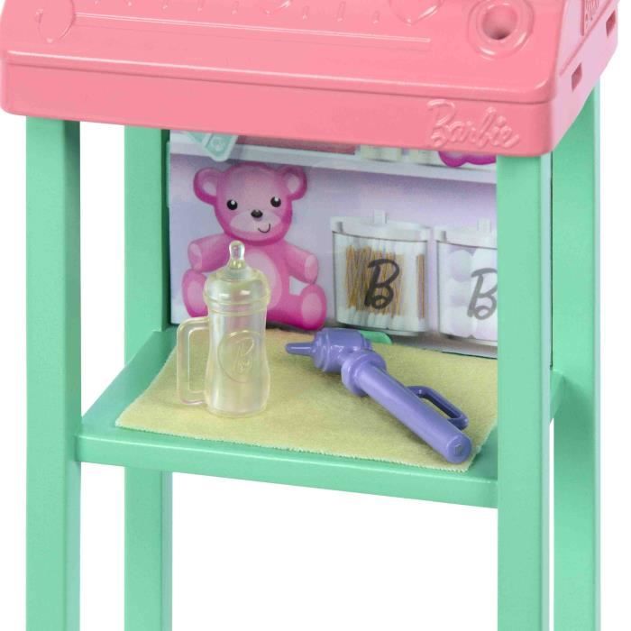 Barbie Pédiatre – Coffret Avec Poupée Blonde, Bébé Patient, Table D’examen Et Accessoires Médicaux – Dès 3 Ans – Jeu De Rôle Docteur