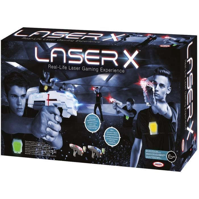 LASER X Jeu de Pistolet Laser 2 Pistolets Laser et 2 Plastrons Cdiscount Jeux Jouets