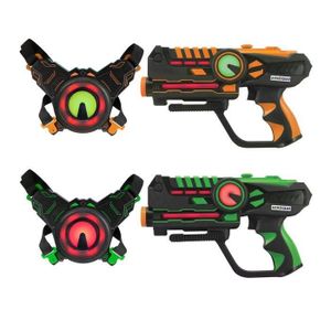 JEU D'ADRESSE DARPEJE Laser Battle - Set 2 joueurs équipe vert/o JEU D'ADRESSE DARPEJE Laser Battle - Set 2 joueurs équipe vert/o