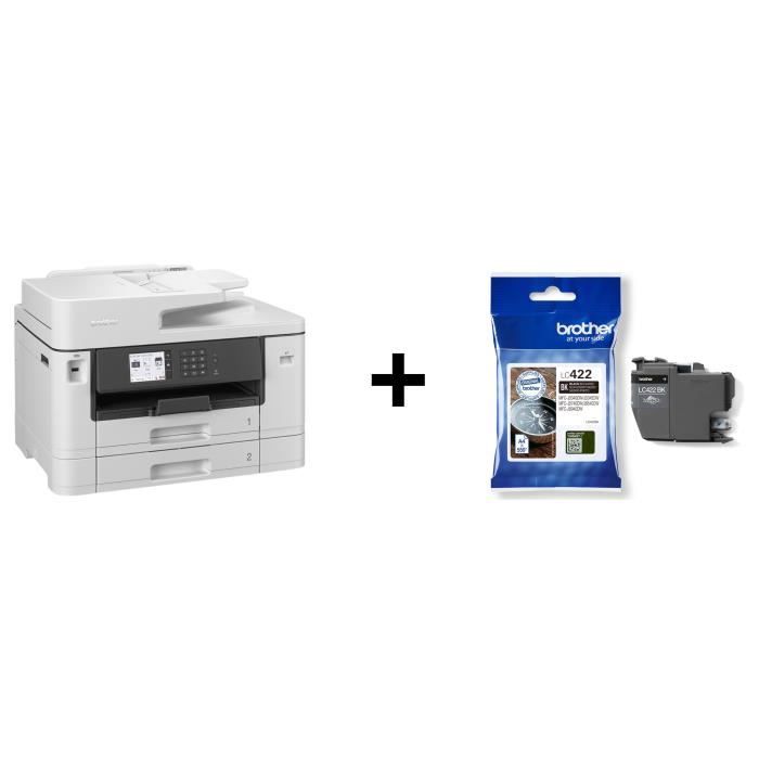 Pack BROTHER : Imprimante Multifonction 4-en-1 - Business Smart - Jet dencre - A3 - Couleur - Wi-Fi + Cartouche noire 550p