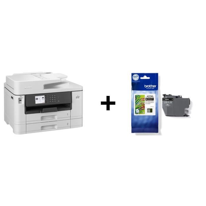 Pack BROTHER : Imprimante Multifonction 4-en-1 - Business Smart Jet dencre A3 Couleur Wi-Fi + Cartouche noire haute capacité 3000p