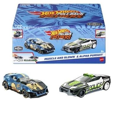 Hot Wheels®-2 Véhicules à Rétrofriction-Coffret échelle 1/43