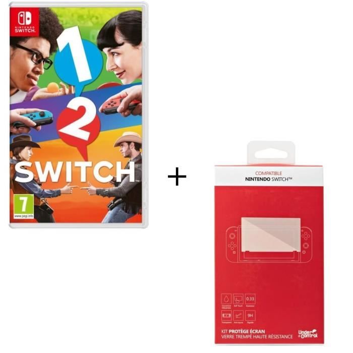 1-2-Switch Jeu Switch   Kit protège écran verre trempé Nintendo Switch ...