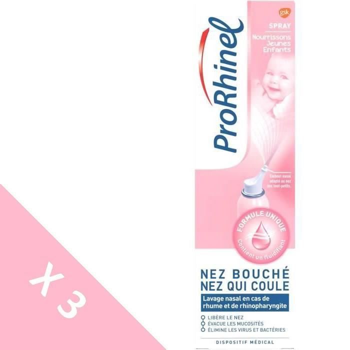 PRORHINEL Pack rhum bébé - 3 sprays nourrissons/jeunes enfants