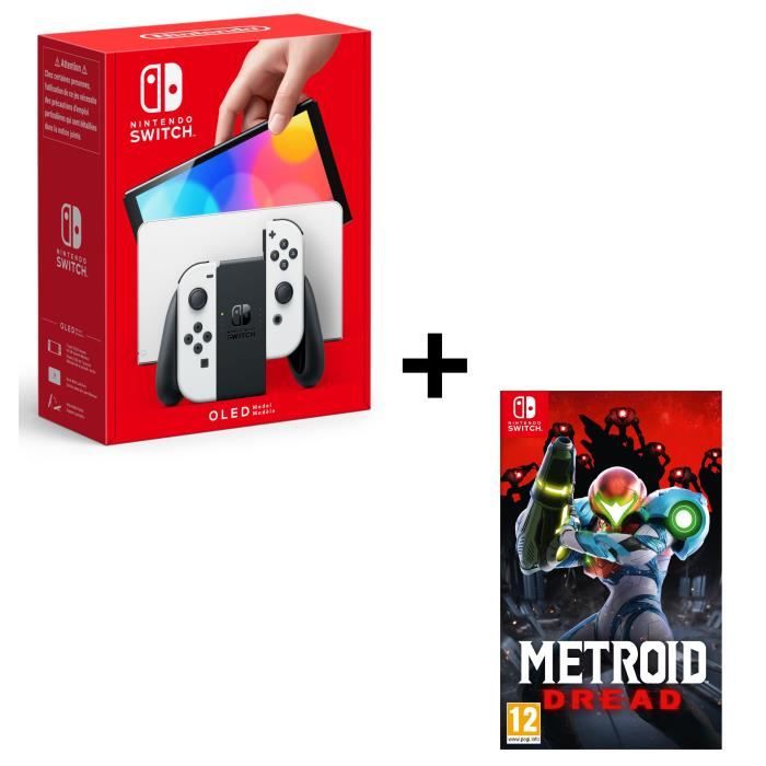 Pack Console Nintendo Switch Oled Blanc Jeu Switch Metroid Dread Cdiscount Jeux Video