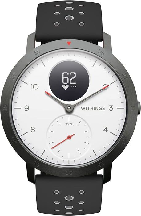 Montre connectée santé Steel HR Sport Blanc - Tracker d'activité avec GPS connecté, moniteur de fréquence cardiaque & de sommeil