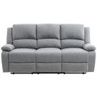 Canapé Relaxation 3 places LEO en Tissu - Gris clair - L193 x 93 x 96cm - LOUNGITUDE