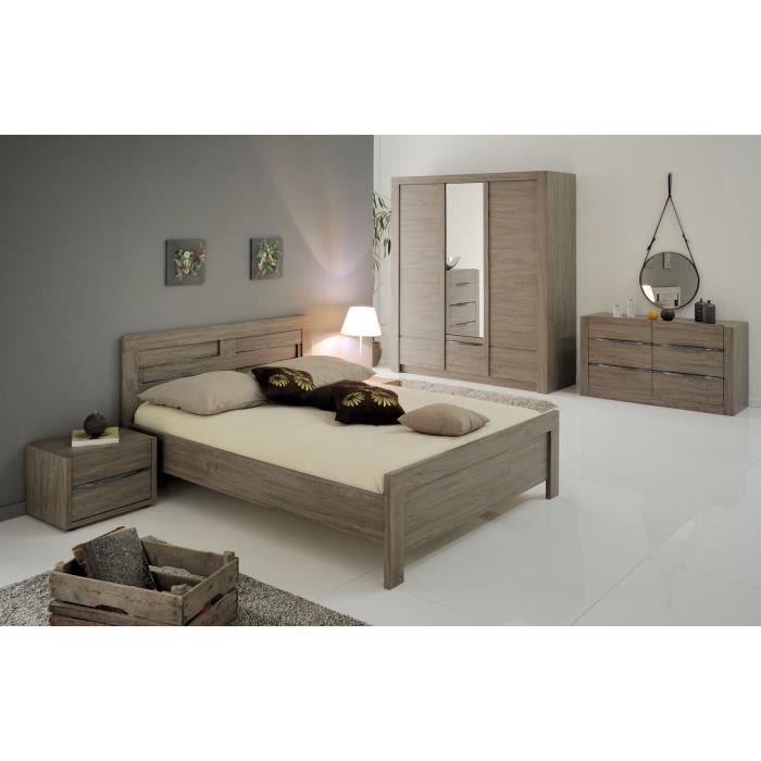 OXFORD Ensemble lit adulte 8x8 cm chêne oxford - Achat / Vente OXFORD Ensemble lit adulte 8x8 cm chêne oxford - Achat / Vente