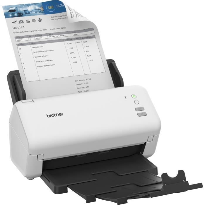 Scanner - BROTHER - ADS-4100 - Documents Bureautique - Recto-Verso - 70 ppm/35 ipm - ADS4100RE1