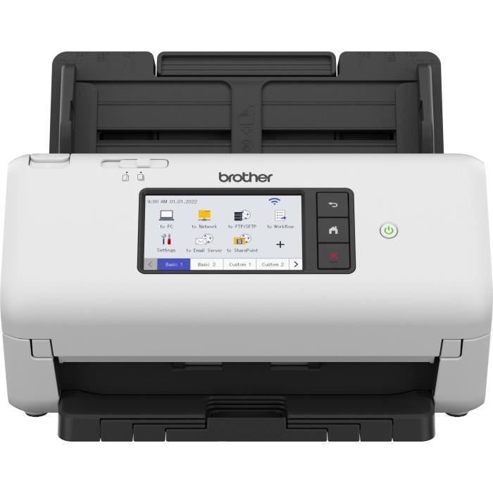 Scanner de documents bureautique recto-verso BROTHER ADS-4700 - 40 ppm/80 ipm - Ethernet Wi-Fi Wi-Fi Direct