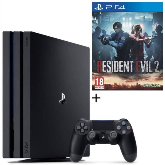 Pack PS4 Pro 1 To Noire + Resident Evil 2