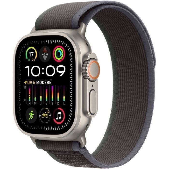 Apple Watch Ultra 2 GPS + Cellular- 49mm - Boîtier Titanium Blue/Black Trail Loop - M/L (2023) - Reconditionné - Etat correct Reconditionné - Apple reconditionné disponible sur Cdiscount Seconde Vie