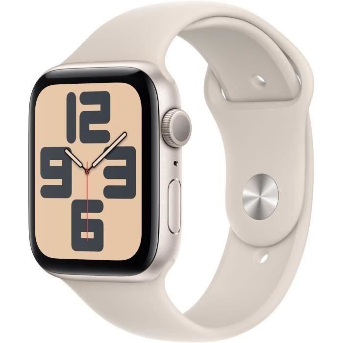 Apple Watch SE GPS - 44mm - Boîtier Starlight Aluminium Starlight Sport Band - S/M (2023) - Reconditionné - Etat correct - Apple