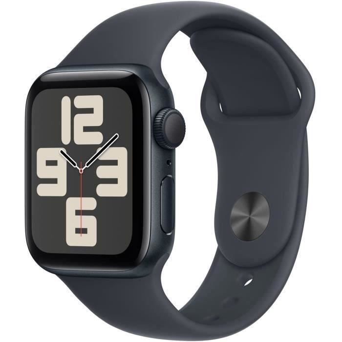 Apple Watch SE GPS - 40mm - Boîtier Midnight Aluminium - Bracelet Midnight Sport Band - S/M (2024) - Reconditionné - Etat correct Reconditionné - Apple reconditionné disponible sur Cdiscount Seconde Vie
