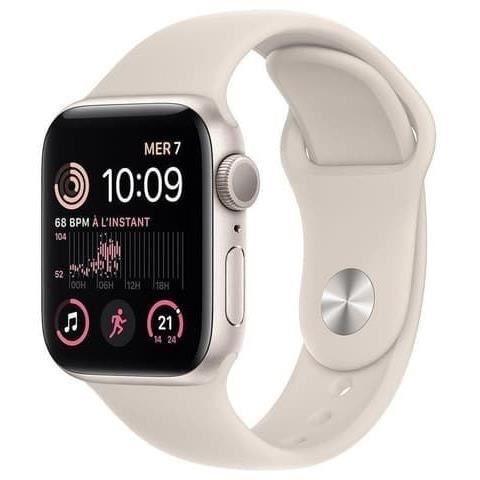 Apple Watch Series SE 2022 GPS 40 mm Aluminium Bracelet sport Etat correct - vue 2