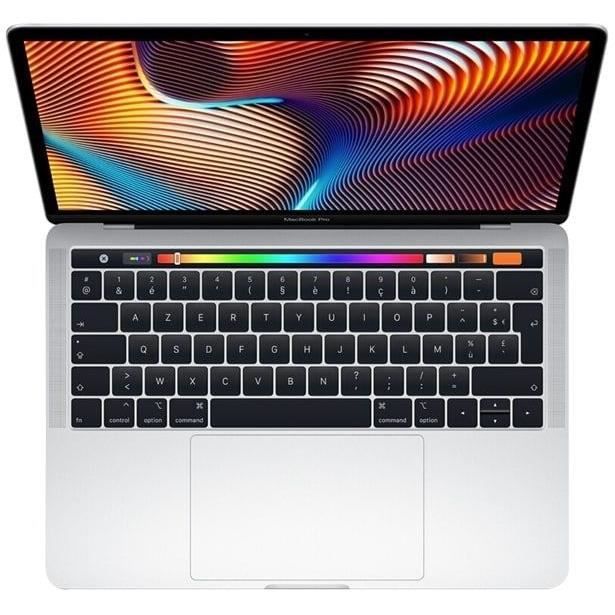 MacBook Pro Touch Bar 13Core i5 29 Ghz 8 Go 256 Go SSD Argent (2016) – Batterie Neuve – Reconditionné – Etat correct