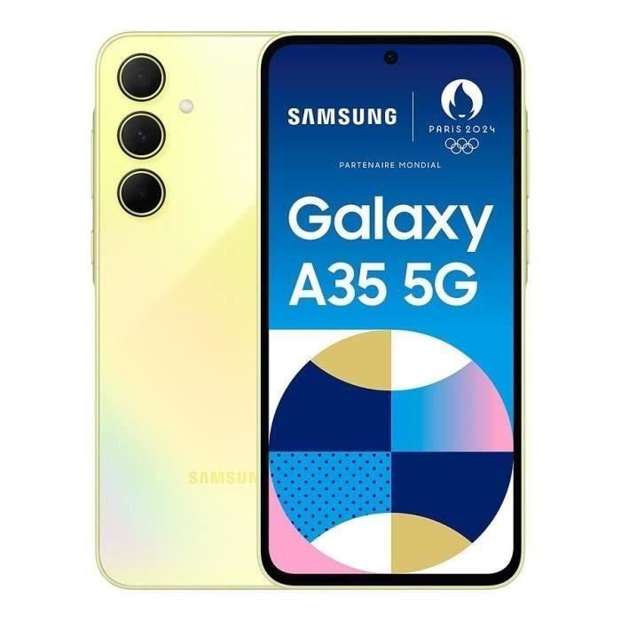 SAMSUNG Galaxy A35 5G Smartphone 128Go Lime - (2024) - Reconditionné - Etat correct