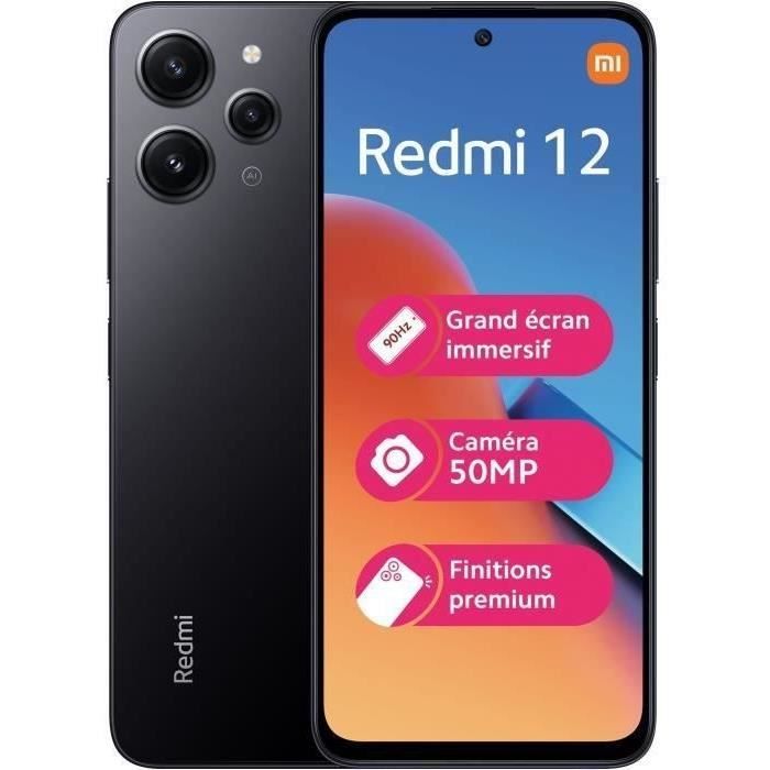 XIAOMI REDMI 12 4 128Go NOIR (2023) - Reconditionné - Etat correct Reconditionné - Xiaomi reconditionné disponible sur Cdiscount Seconde Vie
