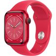 Apple Watch Series 8 GPS + Cellular - 41mm - Boîtier (PRODUCT)RED Aluminium - Bracelet (PRODUCT)RED Sport Band - Regular-0
