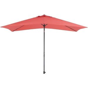EDENS BOX Parasol Rond de 4 m avec manivelle inclinable Red 