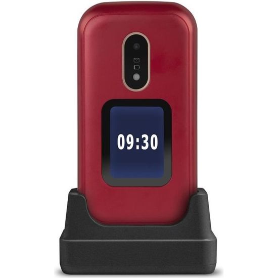 Doro 6060 LS Red Téléphone portable SENIOR - Touche SOS - Gros caractères
