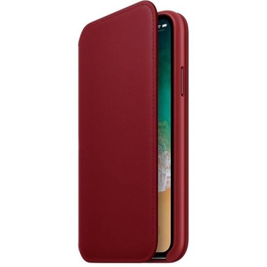 IPhone X Leather Folio - (PRODUCT) RED - Cdiscount Téléphonie