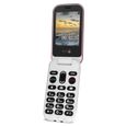 Doro 6060 LS Red Téléphone portable SENIOR - Touche SOS - Gros caractères-1