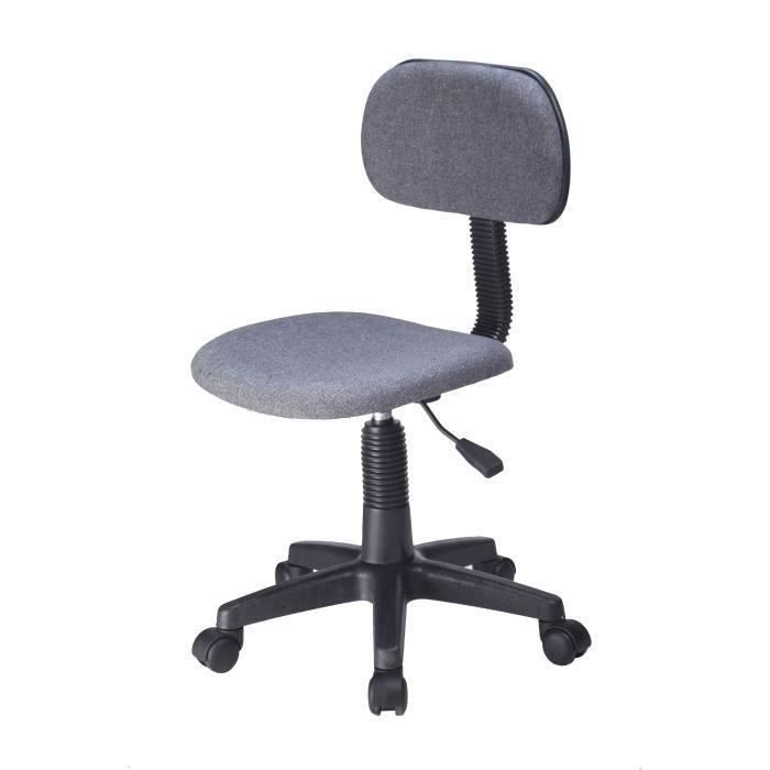Lempa Fauteuil De Bureau Reglable En Hauteur 71 83 Cm Tissu Gris Achat Vente Chaise De Bureau Soldes Sur Cdiscount Des Le 20 Janvier Cdiscount