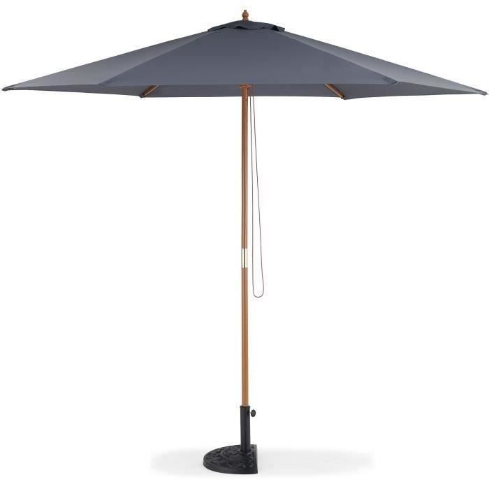 UV 50 Alu-Parasol Semi-circulaires Lorca Balcon parapluie 300 cm bordeaux avec pied 