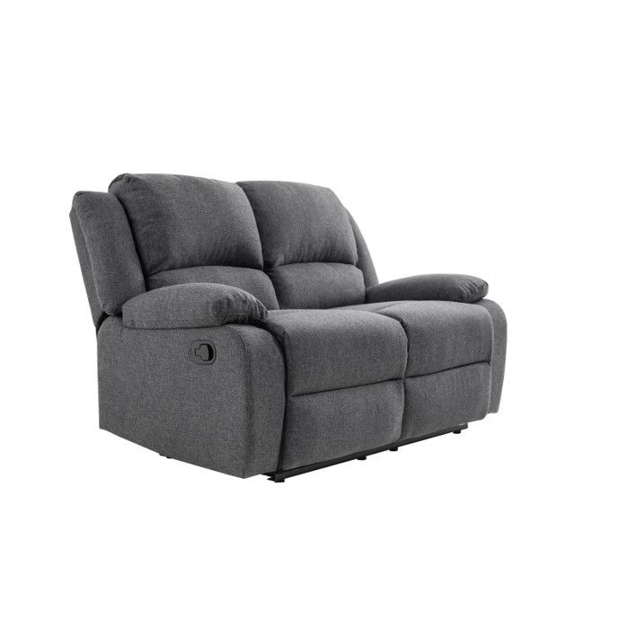 Relax Canapé De Relaxation 2 Places Tissu Gris Foncé