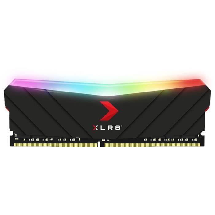 PNY Module Mémoire RAM pour Ordinateur de Bureau XLR8 Gaming Epic-X RGB™ DDR4 3600MHz 8GB