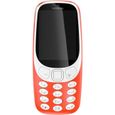 Téléphone mobile - NOKIA - 3310 Rouge - Ecran 2.4" QVGA - Photo 2Mp avec Flash LED - Batterie 1200mAh-0