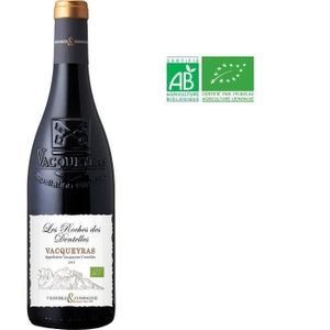 VIN ROUGE Les Roches des Dentelles 2018 AOC Vacqueyras - Vin rouge de la Vallée du Rhône - Bio